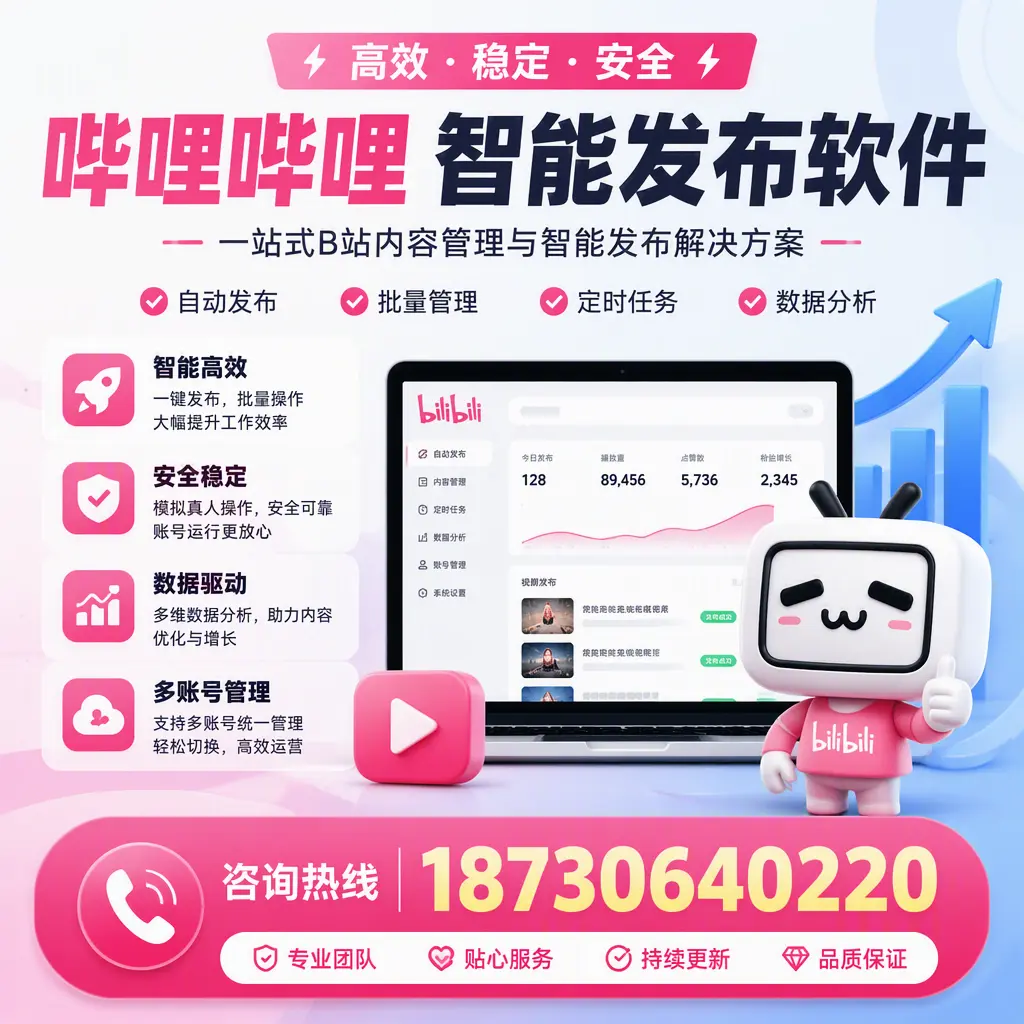 哔哩哔哩智能发布软件适用场景分析：在 潮州 的最佳实践